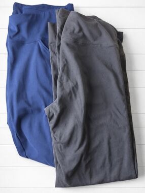 Lot 2 pair IUGA & IDEALOGY NWOT  Yoga Pants Navy Bootcut Crosswaist Medium